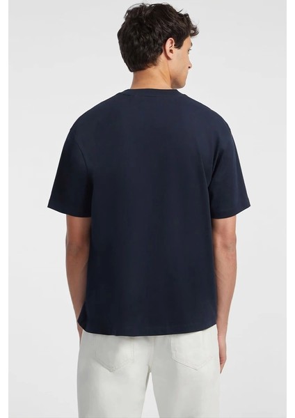 Guess Erkek Lacivert Üçgen Logolu T-Shirt modelleri