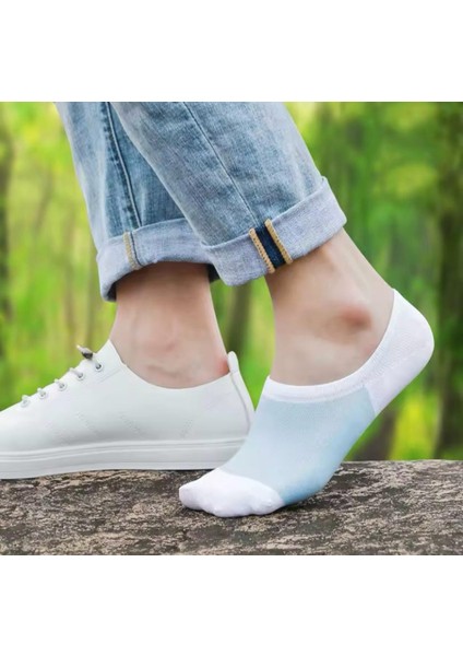5'çift Pamuklu Sneaker Görünmez Renkli Erkek Çorabı fiyatları
