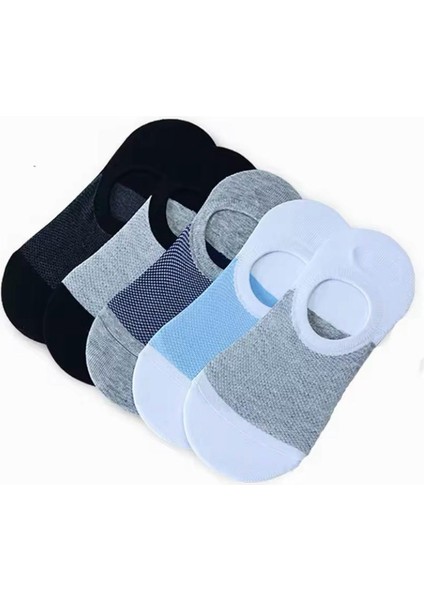 5'çift Pamuklu Sneaker Görünmez Renkli Erkek Çorabı modelleri