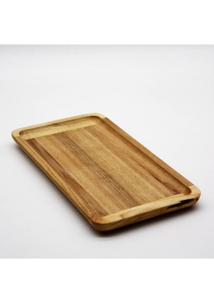 Ahşap Dikdörtgen Tepsi Ceviz Ağacı 30 Cm