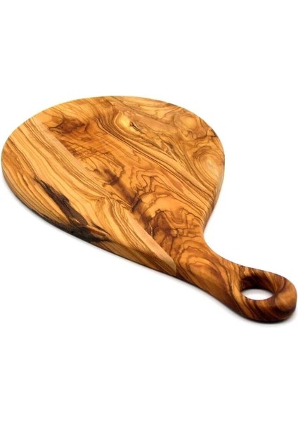 Ahşap Damla Kesme Doğrama Ve Sunum Tahtası Zeytin Ağacı – 38 Cm