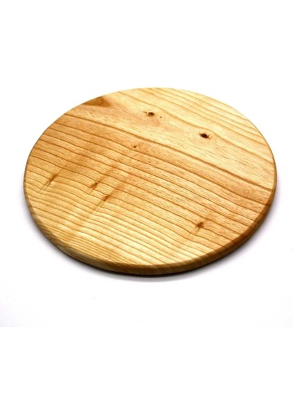 Ahşap Daire Kesme Doğrama Ve Sunum Tahtası - Dişbudak Ağacı – 28 Cm