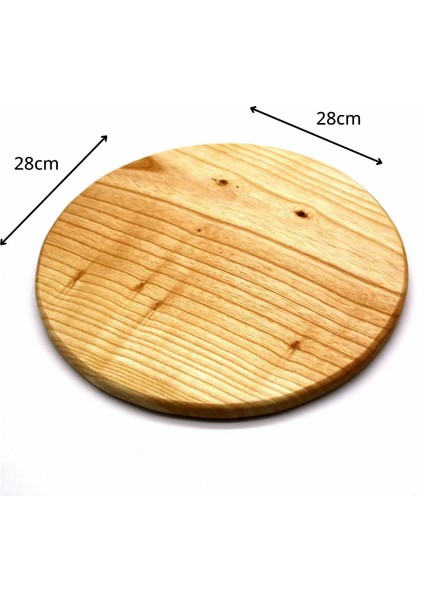 Ahşap Daire Kesme Doğrama Ve Sunum Tahtası - Dişbudak Ağacı – 28 Cm modelleri