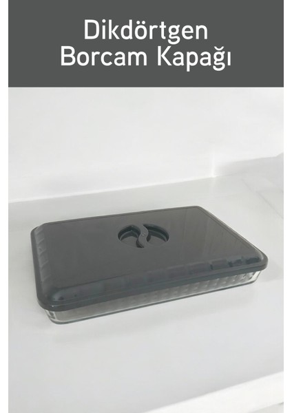 Plastik Borcam Kapağı Dikdörtgen Antrasit