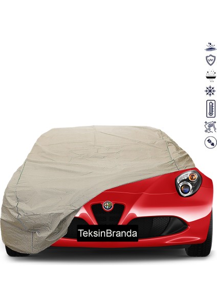 Alfa Romeo 4c Coupe Araba Brandası Su Geçirmez Miflonlu Branda Uv Korumalı Oto Branda