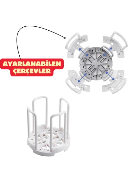 Ayarlanabilir Pratik Tabak Bardak Kase Standı Bulaşık Kurutma Mutfak Düzenleyici