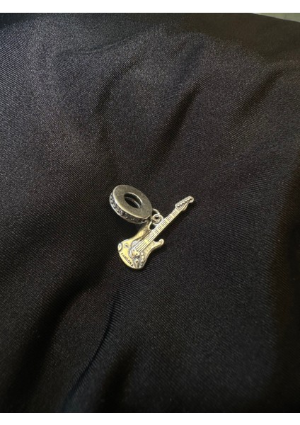 Gitar Sallantılı İthal Gümüş Charm