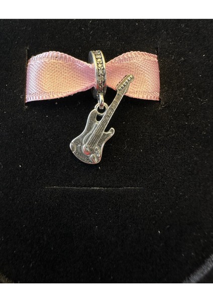Gitar Sallantılı İthal Gümüş Charm