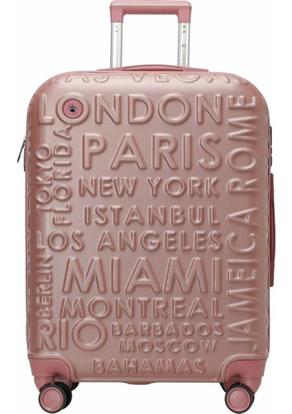 Lugano -O Abs 5fx Pudra Unisex Orta Boy Valiz