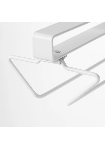 3 Adet Kadeh Askısı Derinlik 32 cm Ikea 3'lü Set Rafa Takılabilen Metal Askı Beyaz Kadehlik