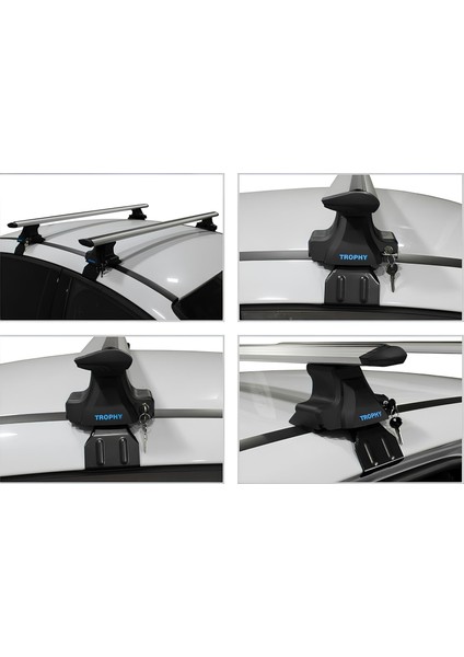 Mitsubishi Lancer 2004 - 2008 Model Arası Uyumlu Ara Atkı Tavan Barı Trophy Gri fırsatları