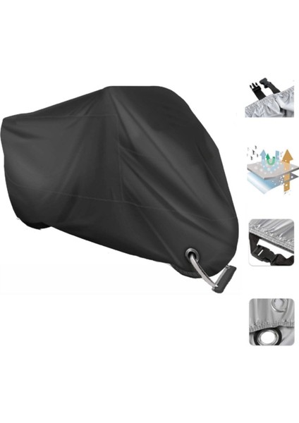 Tvs Wego Siyah Motosiklet Branda-Kilit Uyumlu