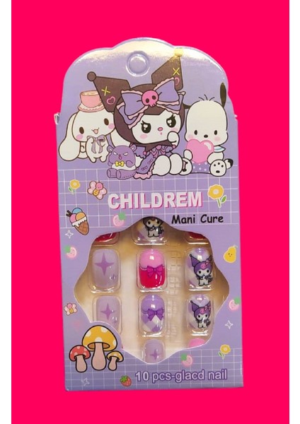 Kuromi Çocuk Takma Tırnağı