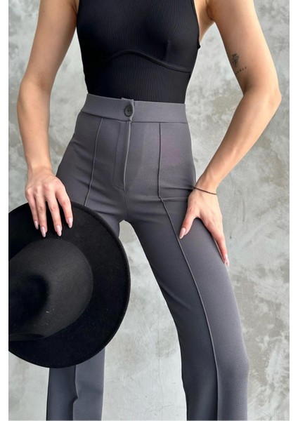 Kadın Beyond Yüksek Bel Toparlayıcı Çimalı Ispanyol Paça Palazzo Pantolon fırsatları