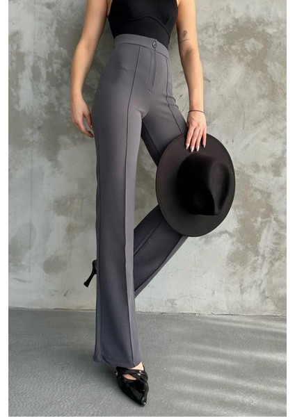 Kadın Beyond Yüksek Bel Toparlayıcı Çimalı Ispanyol Paça Palazzo Pantolon indirimleri