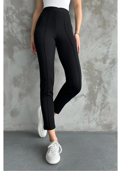 Kadın Diane Yüksek Bel Toparlayıcı Likralı Dar Paça Çimalı Kumaş Pantolon modelleri