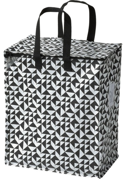 Çamaşır Çantası 40X25X47 cm Taşıma Çantası Giysi Taşıma Çamaşır Sepeti Siyah-Beyaz Hacim: 47 lt fiyatları