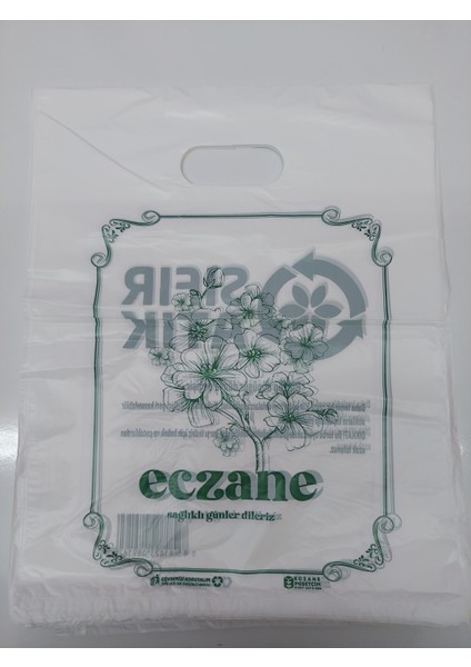 2800 Adet - 30×40 Cm Büyük Boy El Geçme Yeşil Eczane Poşeti