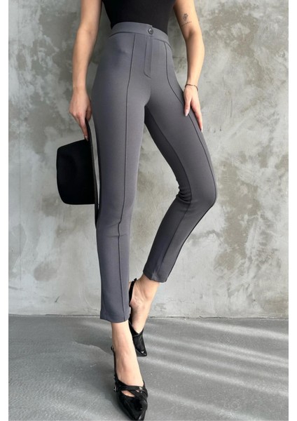 Kadın Diane Yüksek Bel Toparlayıcı Likralı Dar Paça Çimalı Kumaş Pantolon fiyatları