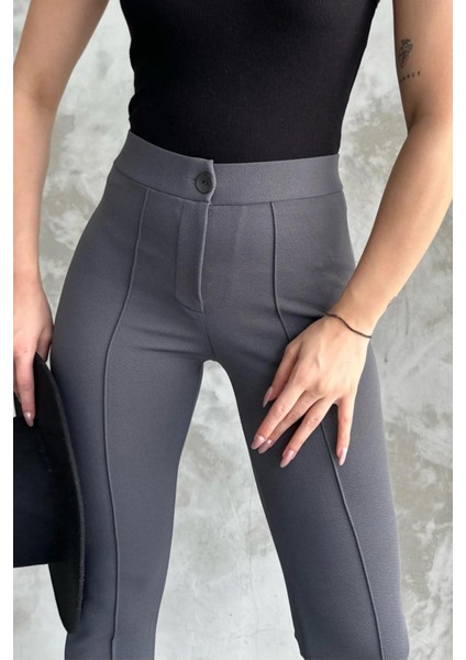 Kadın Diane Yüksek Bel Toparlayıcı Likralı Dar Paça Çimalı Kumaş Pantolon fırsatları