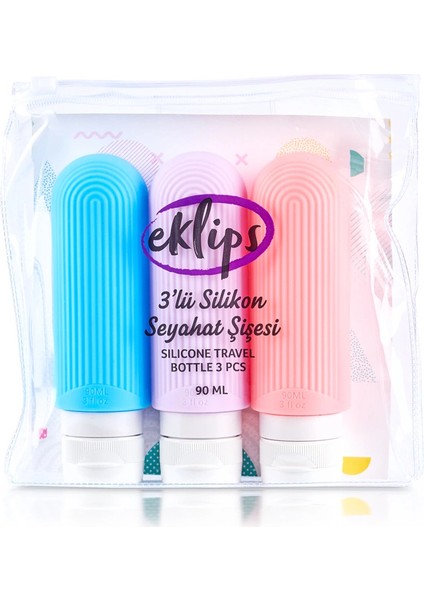 Silikon Seyahat Şişe 3'lü 90 ml