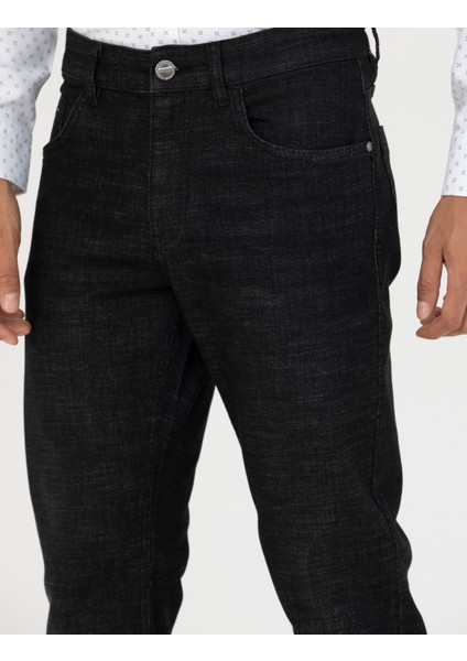 Erkek Siyah Slim Fit Jean Pantolon 50277930-VR046