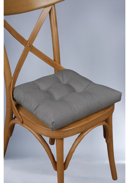 Sandalye Minderi 40 x 40 cm Bağcıklı ( Antrasit Gri ) fiyatları