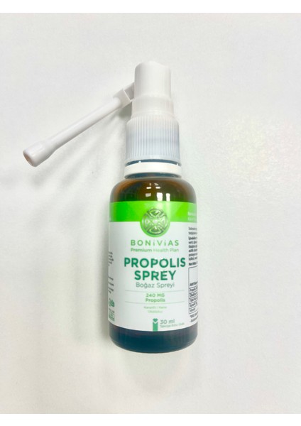 Propolis Boğaz Spreyi / Propolis, Nane, Okaliptus, Karanfil, ve Mentol içeren Likit Takviye Edici Gıda