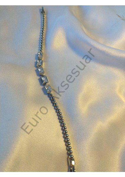 Xupıng Jewelry Silver Taş Detaylı Vip Bileklik modelleri