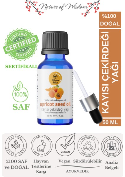 Aprıcot (Kayısı Çekirdeği) Saf ve Doğal Soğuk Sıkım 50 ml