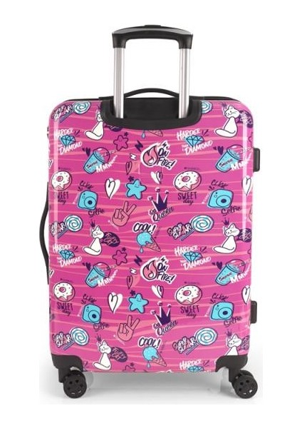 Trolley Valiz Orta Boy Sticker Pembe GB.234146 fiyatları