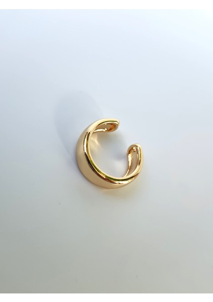 Düz Model Sıkıştırmalı Kıkırdak Gold Renk Earcuff Piercing