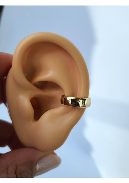 Düz Model Sıkıştırmalı Kıkırdak Gold Renk Earcuff Piercing fiyatları