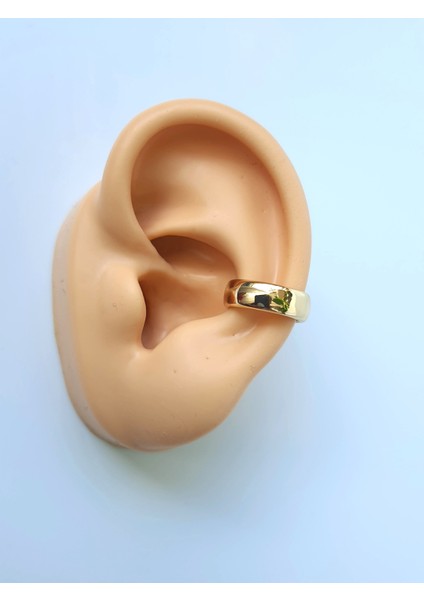 Düz Model Sıkıştırmalı Kıkırdak Gold Renk Earcuff Piercing indirimleri