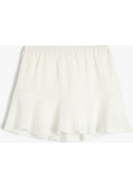 Fırfırlı Beli Lastikli Basic Şort Etek fiyatları