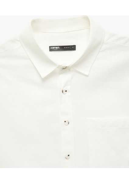 Kısa Kollu Pamuklu Cep Detaylı Slim Fit Gömlek indirimleri