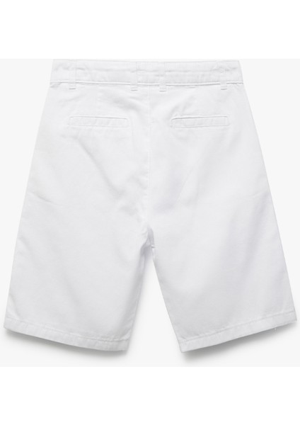 Pamuklu Düğme Detaylı Basic Bermuda Şort fiyatları