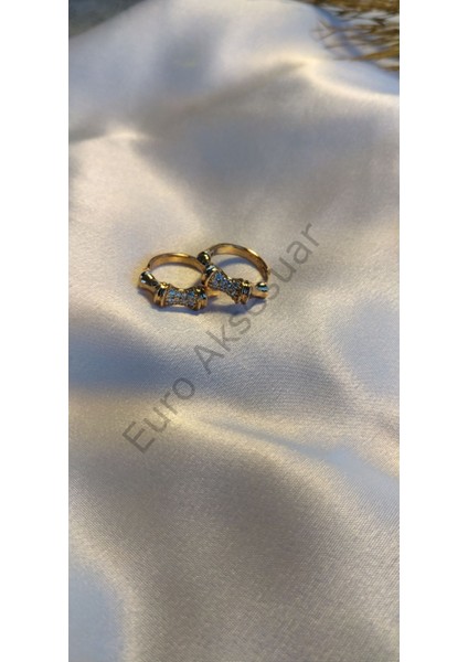 Taş Detaylı Vip Küpe Rose