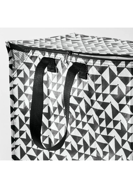 2 Adet Çamaşır Çantası 40X25X47 cm 2'li Set Taşıma Çantası Giysi Taşıma Çamaşır Sepeti Siyah-Beyaz Hacim: 47 lt modelleri