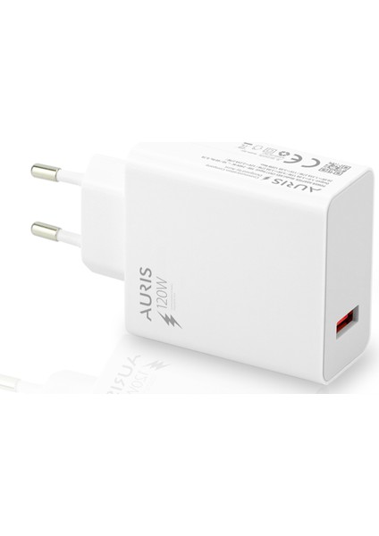 Auris 120 Watt USB To Type C Yüksek Hızlı Şarj Aleti Seti 120 W USB Başlık + Type C Kablo Saliseli modelleri
