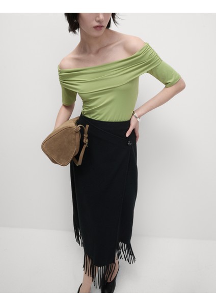 Bardot Yaka Regular Fit Bluz indirimleri