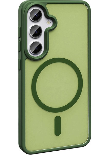 Samsung Galaxy S24 Kılıf Magsafe Şarj Özellikli Mat Arka Yüzey Vendas Sio Kapak + Hayalet Ekran Koruyucu modelleri