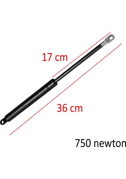 Baza Makası Gazlı Amartisör Pistonu 750 Newton 36 cm Baza Üst Kapak Kaldırma Mekanizması 2 Adet