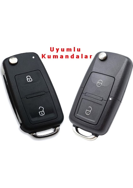 Golf Jetta Passat Leon Toledo Octavia Fabia Uyumlu Kumanda Anahtar Kılıfı Oto Anahtarlık Gri Gold fırsatları