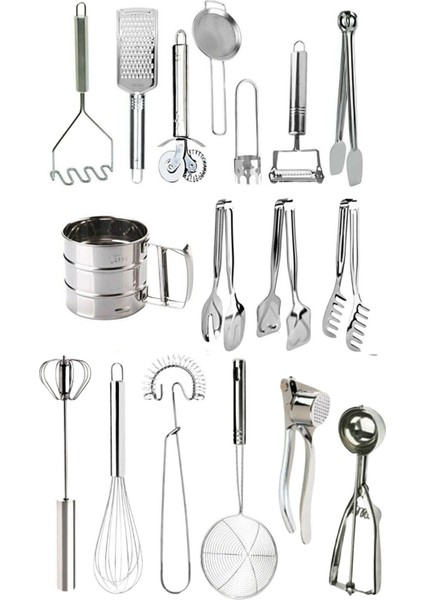 17 Parça Mutfak Aletleri Mutfak Ürünleri Mutfak Hazırlık Pratik Mutfak Aletleri Çeyiz Seti