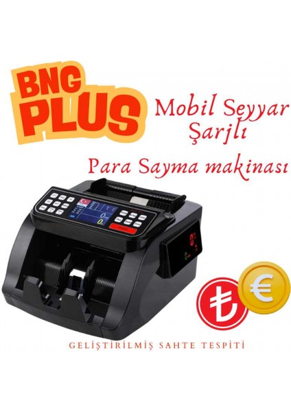 Seyyar Şarjlı Para Sayma Makinası Tl / Euro