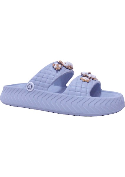Buz Grisi Bantlı Comfort Anatomik Terlik