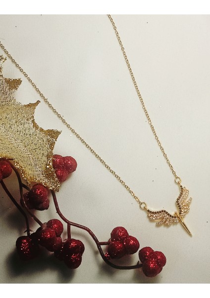 Kadın Gold Çelik Kolye Melek