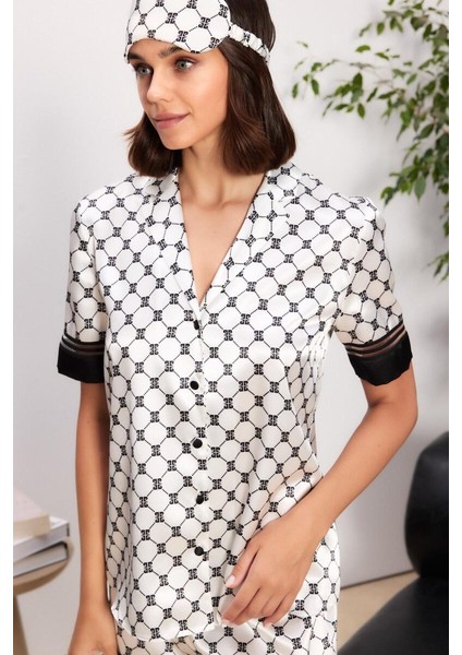 Saten Biyeli Kadın Pijama Şort Takımı - 1300 fiyatları