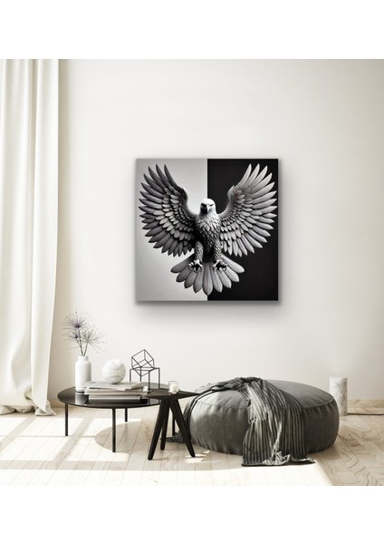 Heybetli Kartal Kanvas Tablo 90 x 90 cm modelleri